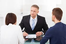 lawyer with divorcing partners